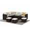 Moootto 7-Pieces PE Rattan Wicker Patio Dining Sectional Cusions Sofa Set TBZOKX-016BNHY - alternate 4